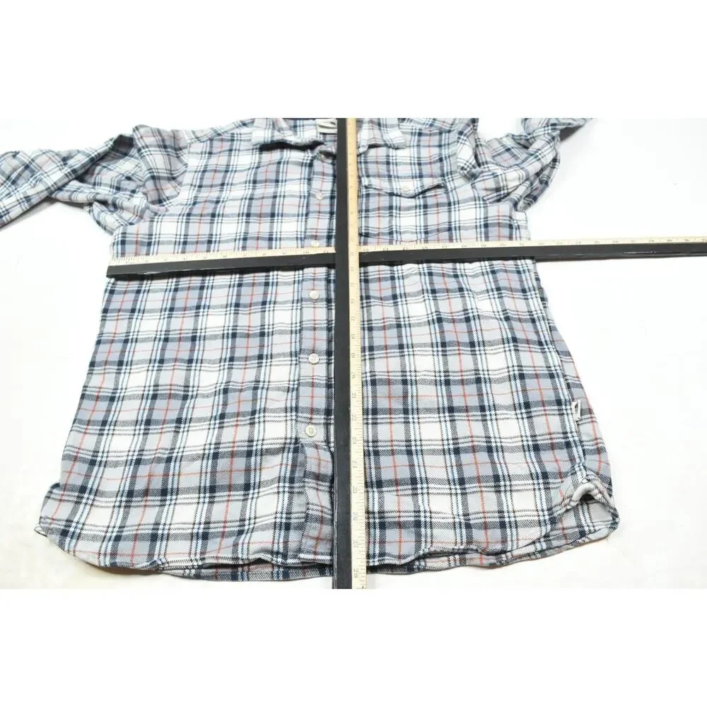 The North Face Arroyo Flannel Shirt Mens Large Gray Plaid Long Sleeve Button-Up